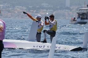 Paris 2024 - Men's Skiff 49Erfx Class Medal Race - Team Spain Wins Gold