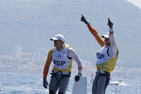 Paris 2024 - Men's Skiff 49Erfx Class Medal Race - Team Spain Wins Gold