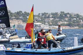 Paris 2024 - Men's Skiff 49Erfx Class Medal Race - Team Spain Wins Gold