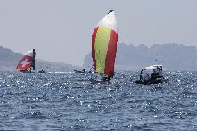 Paris 2024 - Men's Skiff 49Erfx Class Medal Race - Team Spain Wins Gold