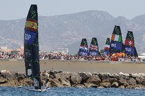 Paris 2024 - Men's Skiff 49Erfx Class Medal Race - Team Spain Wins Gold