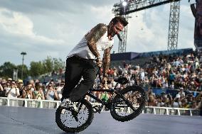 Paris 2024 - Bicycle riders performance at the Parc des Champions in Paris FA