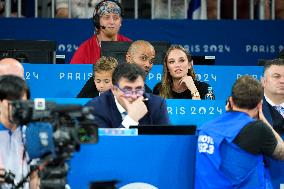 Paris 2024 - Tony Parker And Alize Lim At Judo Event