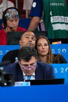 Paris 2024 - Tony Parker And Alize Lim At Judo Event