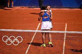 Paris 2024 - Tennis - Jasmine Paolini And Sara Errani Win