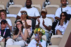 Paris 2024 - Pharrell Williams and Helen Lasichanh In The Stands