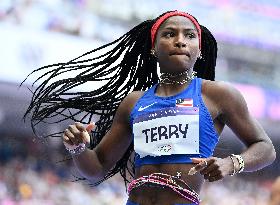 (PARIS2024) FRANCE-PARIS-OLY-ATHLETICS-100M-WOMEN