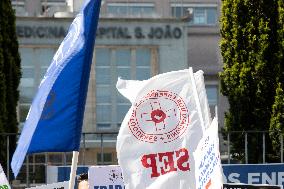 Nurses Strike In Porto, Portugal