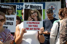 Nurses Strike In Porto, Portugal