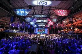 Supporters during Teddy Riner's Victory in Final at Club France