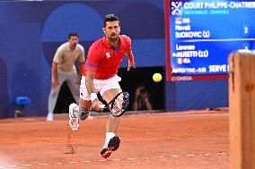 Paris 2024 - Tennis - Novak Djokovic v Lorenzo Musetti