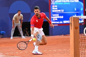 Paris 2024 - Tennis - Novak Djokovic v Lorenzo Musetti