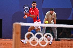 Paris 2024 - Tennis - Novak Djokovic v Lorenzo Musetti