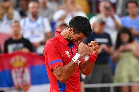 Paris 2024 - Tennis - Novak Djokovic v Lorenzo Musetti