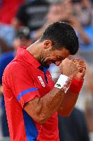 Paris 2024 - Tennis - Novak Djokovic v Lorenzo Musetti