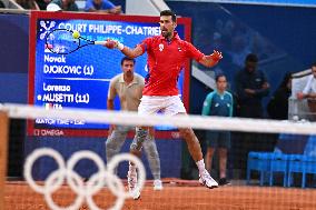 Paris 2024 - Tennis - Novak Djokovic v Lorenzo Musetti