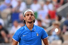 Paris 2024 - Tennis - Novak Djokovic v Lorenzo Musetti