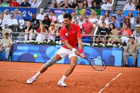 Paris 2024 - Tennis - Novak Djokovic v Lorenzo Musetti