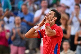 Paris 2024 - Tennis - Novak Djokovic v Lorenzo Musetti