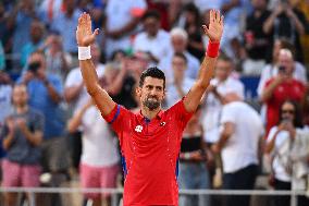 Paris 2024 - Tennis - Novak Djokovic v Lorenzo Musetti