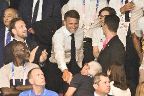 Paris 2024 - Macron In The Stands