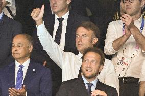 Paris 2024 - Macron In The Stands