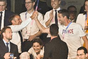 Paris 2024 - Macron Celebrates With VIPs In The Stands