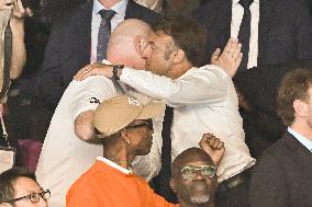 Paris 2024 - Macron Celebrates With VIPs In The Stands