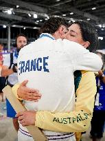 Paris 2024 - Romain Mahieu And Saya Sakakibara Hug