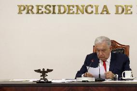 Andres Manuel Lopez Obrador Briefing