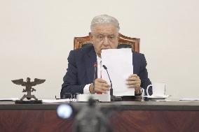 Andres Manuel Lopez Obrador Briefing