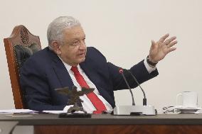 Andres Manuel Lopez Obrador Briefing