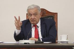 Andres Manuel Lopez Obrador Briefing