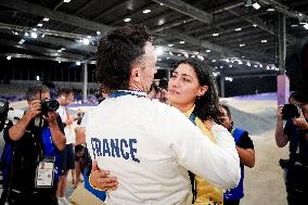 Paris 2024 - BMX - Saya Sakakibara and boyfriend Romain Mahieu