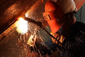 A Fishing Boat Repair Factory in Qingdao