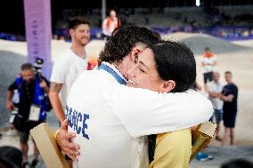 Paris 2024 - BMX - Saya Sakakibara and boyfriend Romain Mahieu