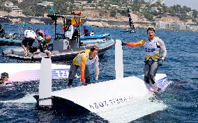 Paris 2024 - Men's Skiff 49Erfx Class Medal Race - Team Spain Wins Gold