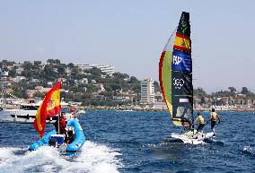 Paris 2024 - Men's Skiff 49Erfx Class Medal Race - Team Spain Wins Gold