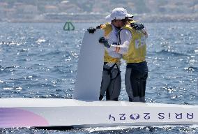 Paris 2024 - Men's Skiff 49Erfx Class Medal Race - Team Spain Wins Gold