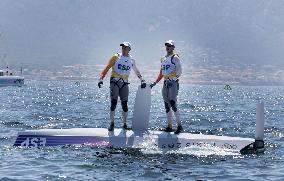 Paris 2024 - Men's Skiff 49Erfx Class Medal Race - Team Spain Wins Gold