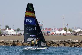 Paris 2024 - Men's Skiff 49Erfx Class Medal Race - Team Spain Wins Gold