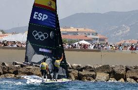 Paris 2024 - Men's Skiff 49Erfx Class Medal Race - Team Spain Wins Gold