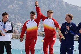 Paris 2024 - Men's Skiff 49Erfx Class Medal Race - Team Spain Wins Gold