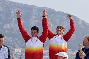 Paris 2024 - Men's Skiff 49Erfx Class Medal Race - Team Spain Wins Gold