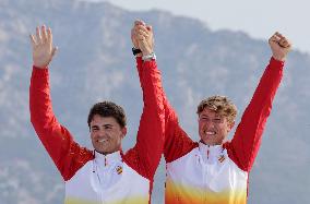 Paris 2024 - Men's Skiff 49Erfx Class Medal Race - Team Spain Wins Gold