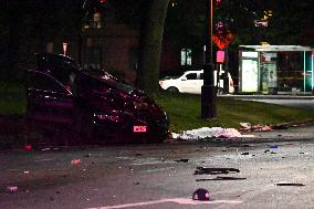 One Person Killed, One Person Injured In Vehicle Crash In Bronx New York