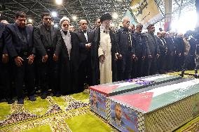 Iran’s Supreme Leader Prays Over Coffin of Ismail Haniyeh - Tehran