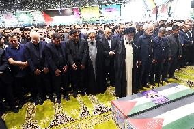 Iran’s Supreme Leader Prays Over Coffin of Ismail Haniyeh - Tehran