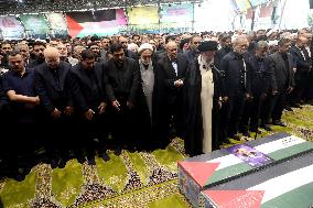 Iran’s Supreme Leader Prays Over Coffin of Ismail Haniyeh - Tehran