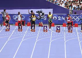 (PARIS2024) FRANCE-PARIS-OLY-ATHLETICS-100M-MEN